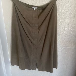 Taupe goat leather skirt BUTTERY SOFT